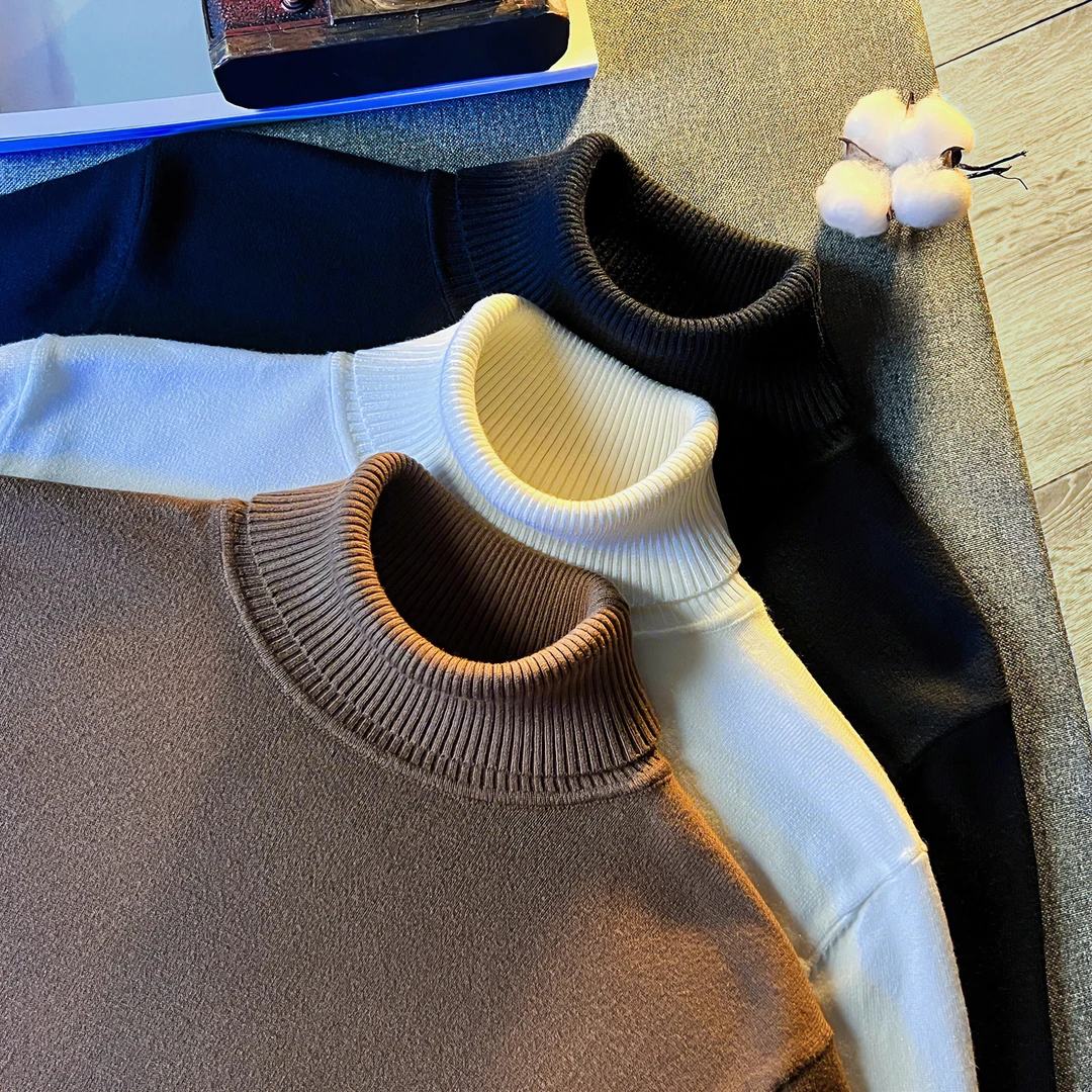 高领毛衣男2025年秋冬季新款男士针织衫百搭内搭上衣打底衫男装潮