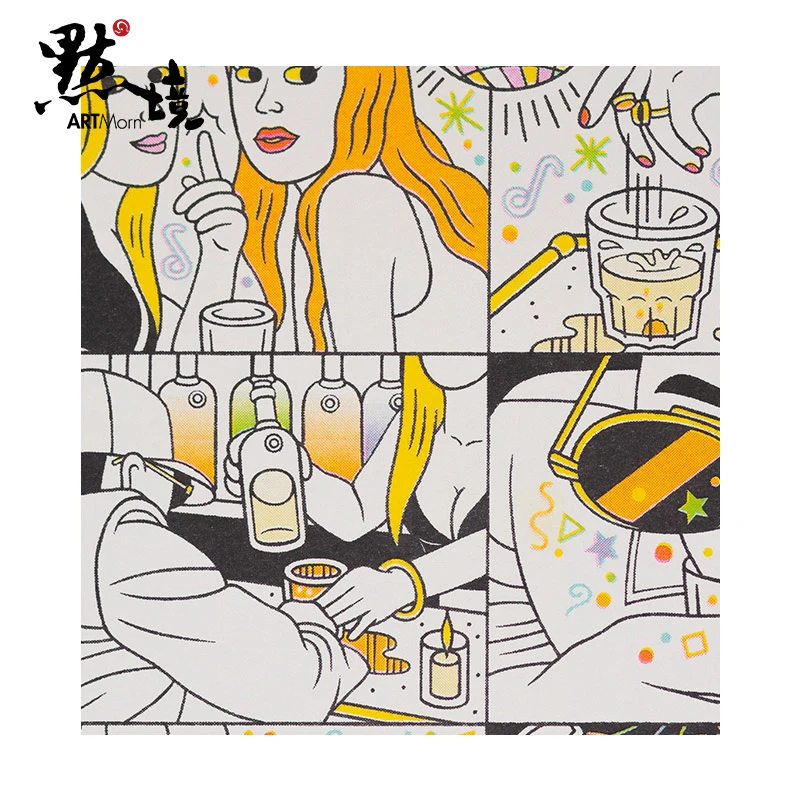 默境张亮《Liquor》潮流艺术限量版画艺术家亲笔签名装饰画