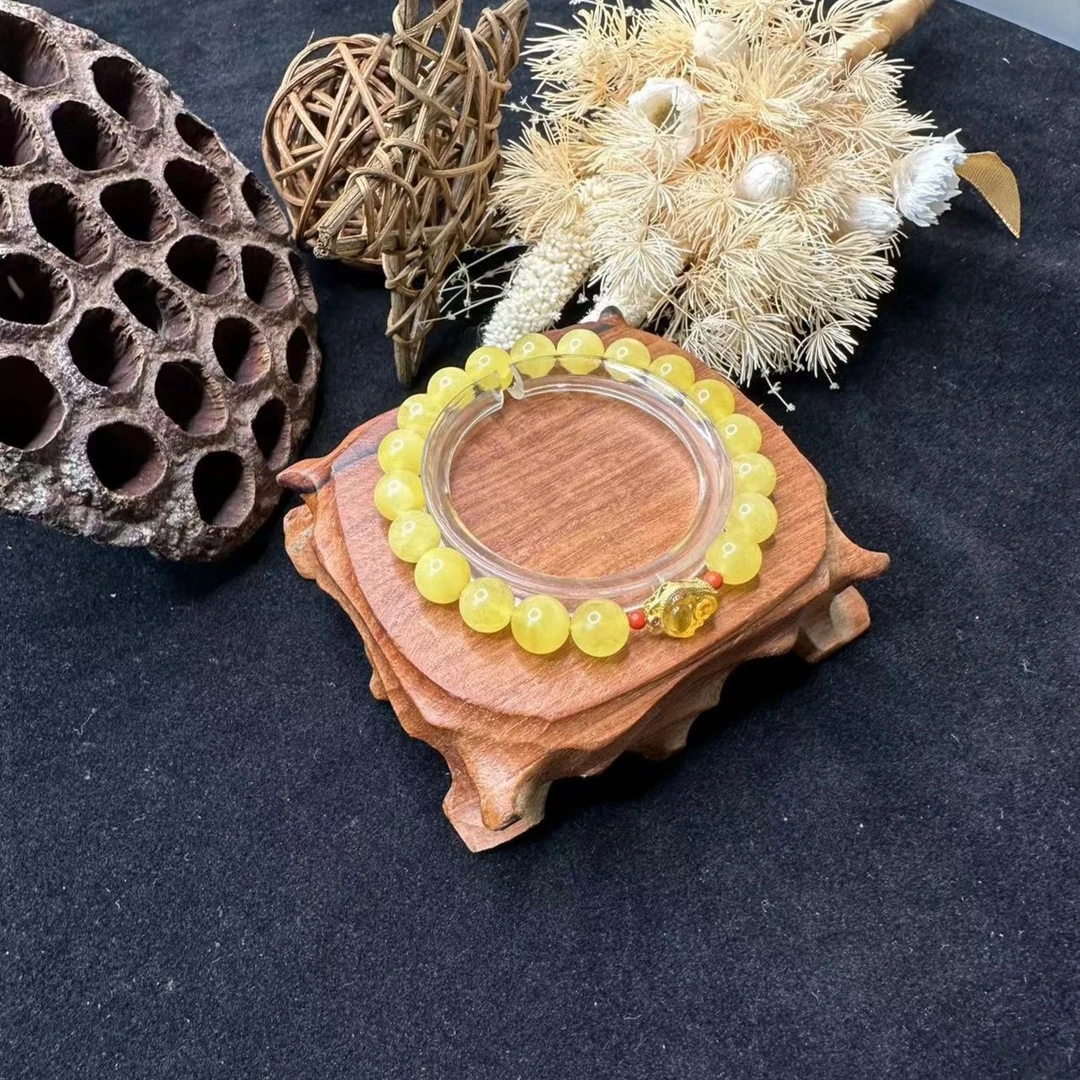 勤瑶单圈蜜蜡弥勒佛手串9691百搭