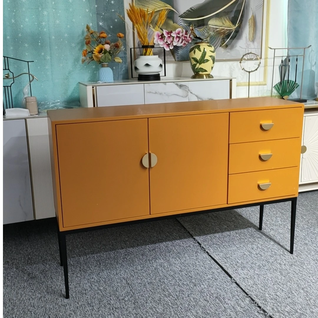 轻奢入户玄关柜极简现代餐边柜意式客厅隔断靠墙边柜装饰柜储物柜