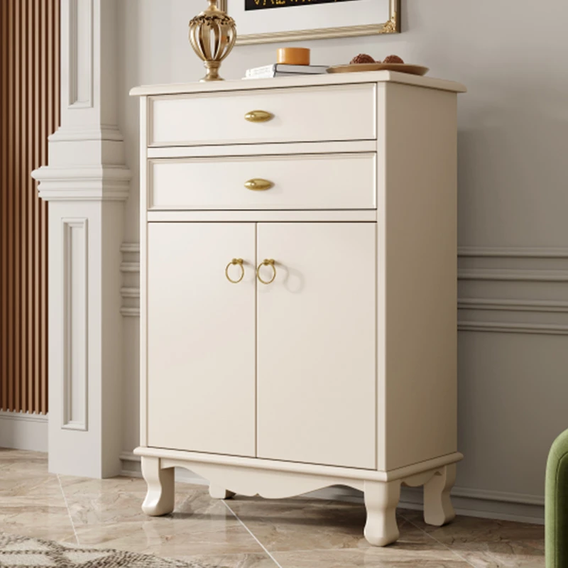 北欧鞋柜极简奶油风玄关柜现代风斗柜客厅玄关家用装饰柜小户型
