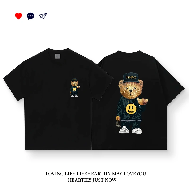 DS036 设计师版高端男女款纯棉T恤百搭时尚休闲