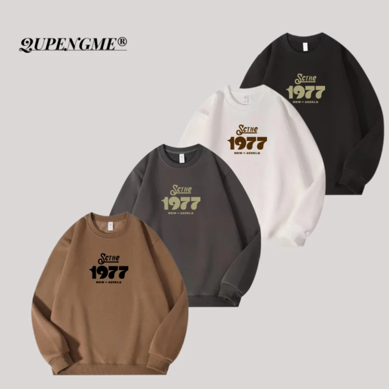 重磅420克奥粒绒加厚圆领卫衣 秋冬新款潮流时尚ins印花男女同款