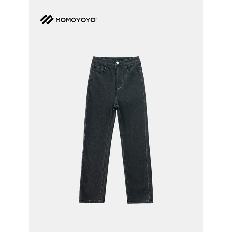 辰辰妈【弹力太大了】女款美式九分牛仔裤显瘦高街烟管裤亲子7095DM