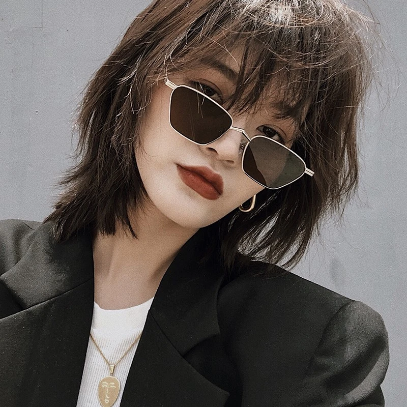 防紫外线复古时尚网红同款装饰太阳眼镜金属框墨镜