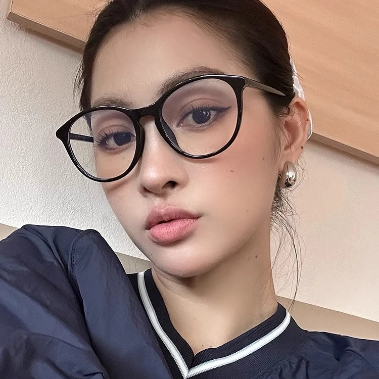 黑框眼镜框镜架女近视可配度数超轻防蓝光TR90装饰时尚小香眼镜框