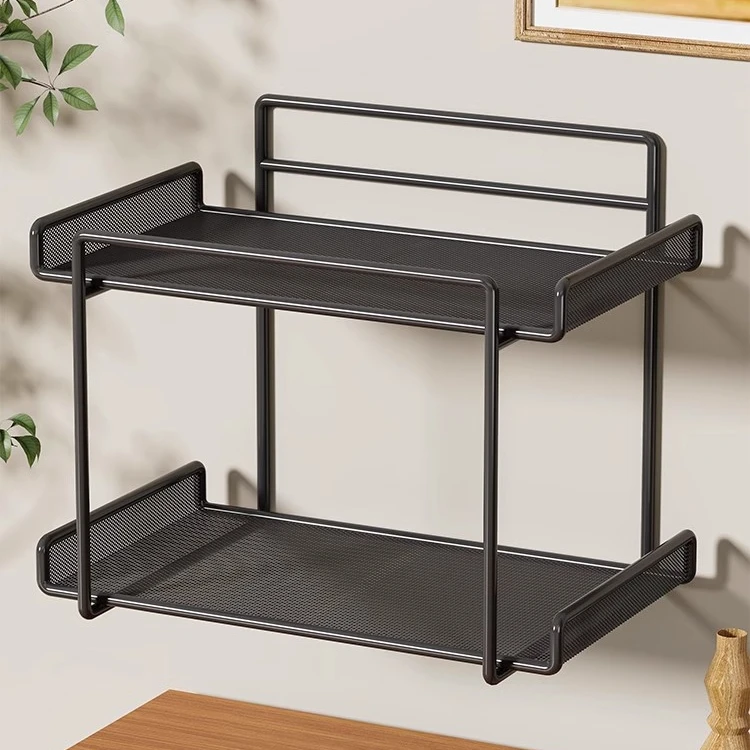 免打孔路由器放置架客厅挂墙wifi收纳盒子电视机顶盒壁挂托架