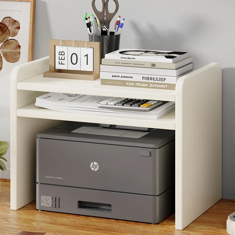 打印机置物架办公桌上多层小型书架书房台面复印机分层收纳小架子