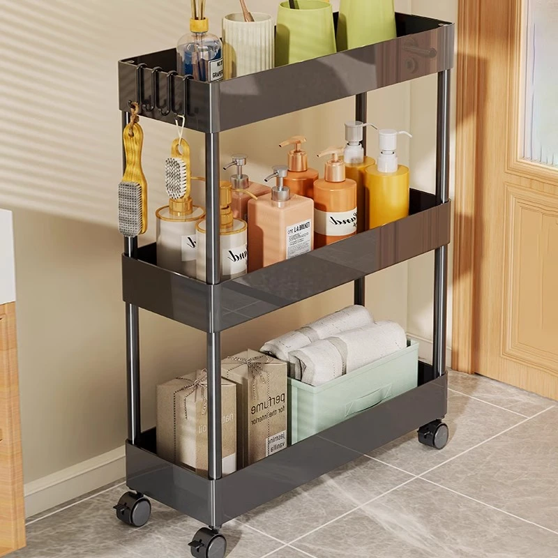 夹缝置物架门后缝隙柜客厅超窄款收纳柜极窄置物架多层收纳架