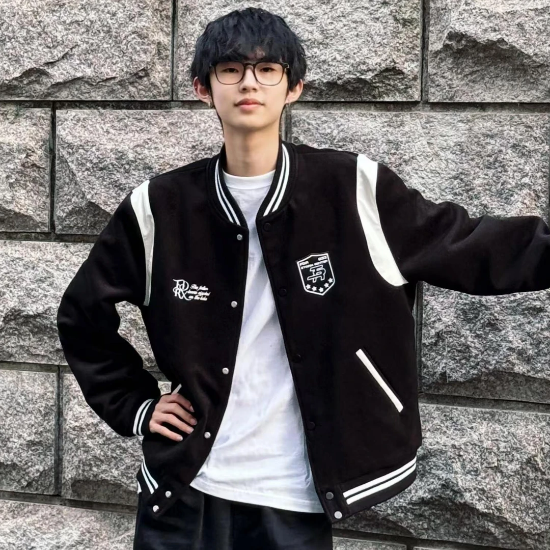 复合牛奶丝330克 春秋女宽松夹克卫衣短外套学院风情侣