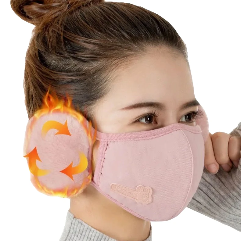 秋冬透气口罩加厚二合一保暖防寒跑步户外骑行防风面罩成人通用