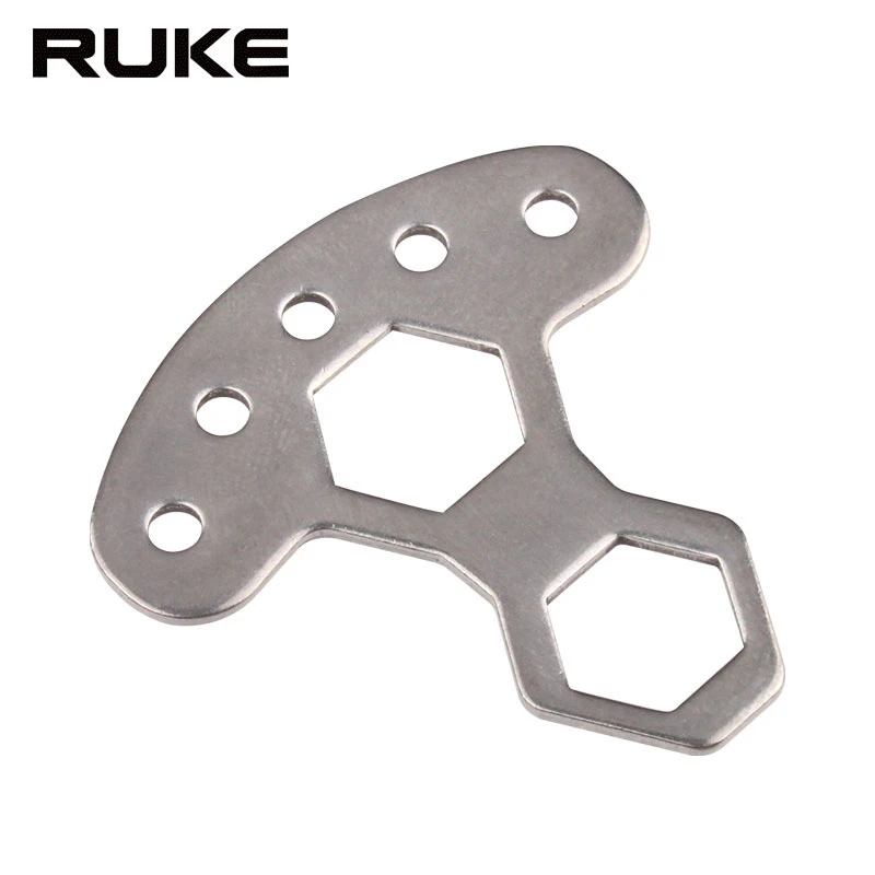 RUKE改装鱼线轮配件扳手螺丝刀十字工具双孔扳手六角螺帽握丸拆卸