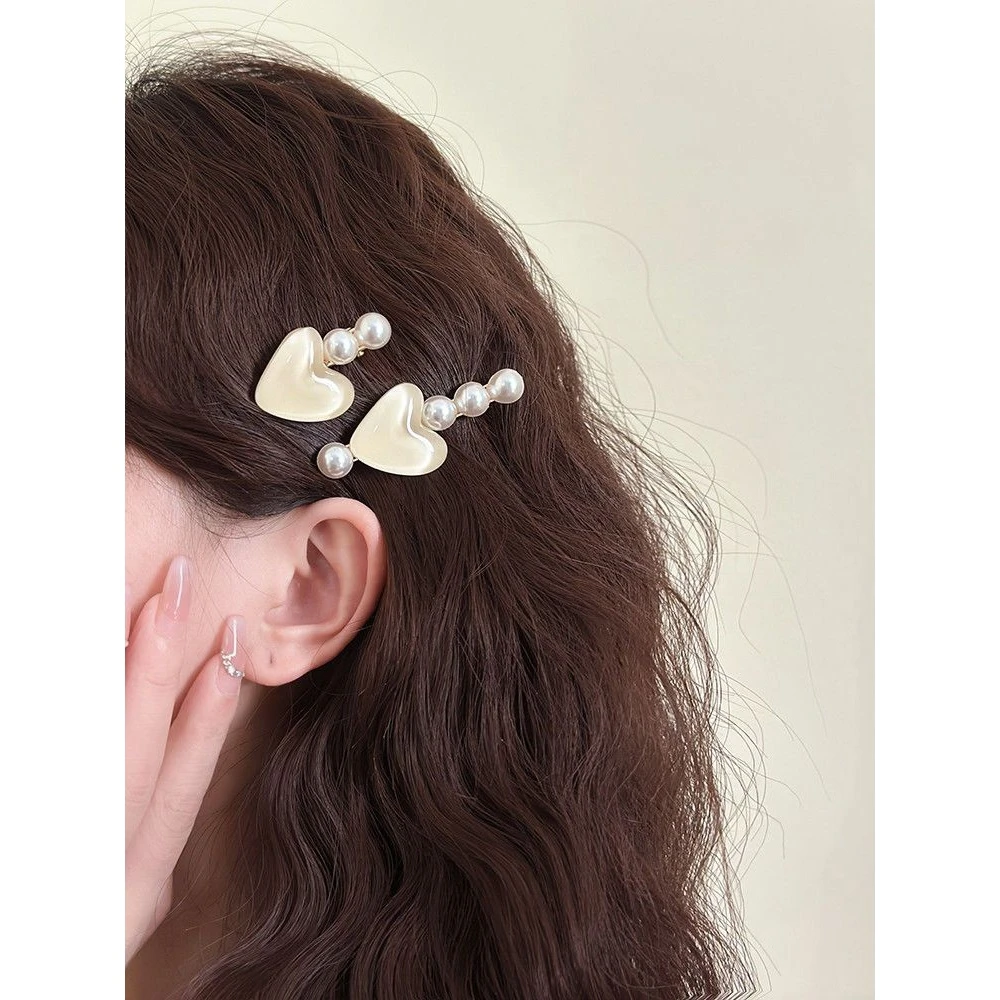 人鱼泡泡超仙刘海侧边夹波光爱心珠珠发夹高级感气质甜美刘海发卡