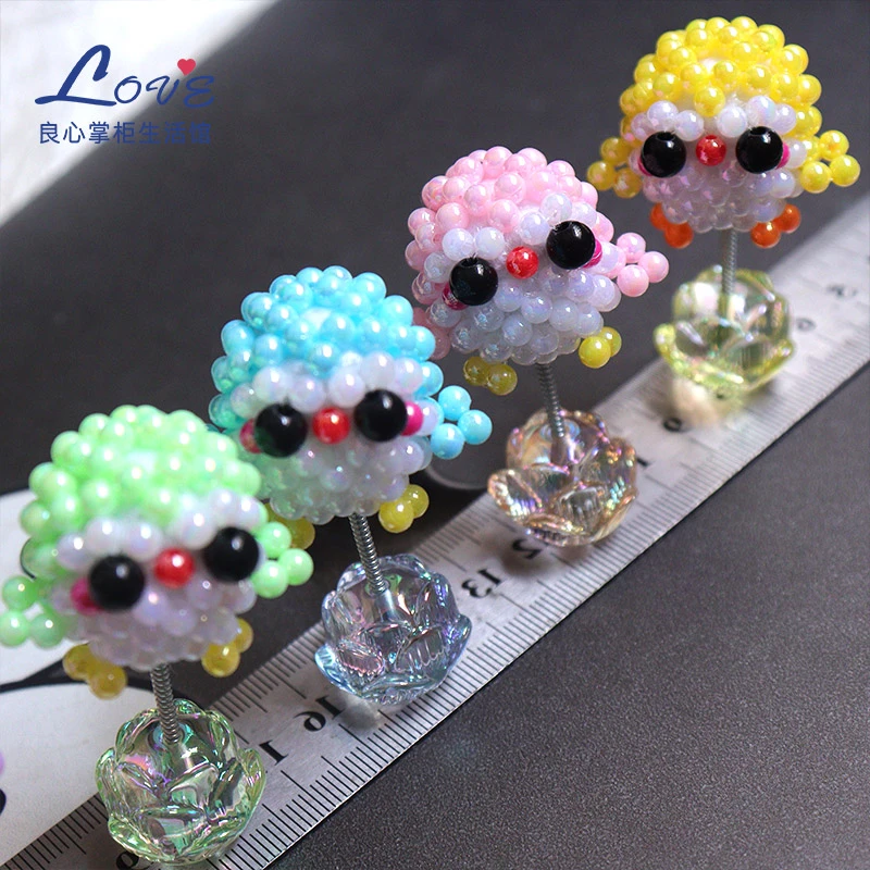 小企鹅摆件串珠材料包4mm珠制作的