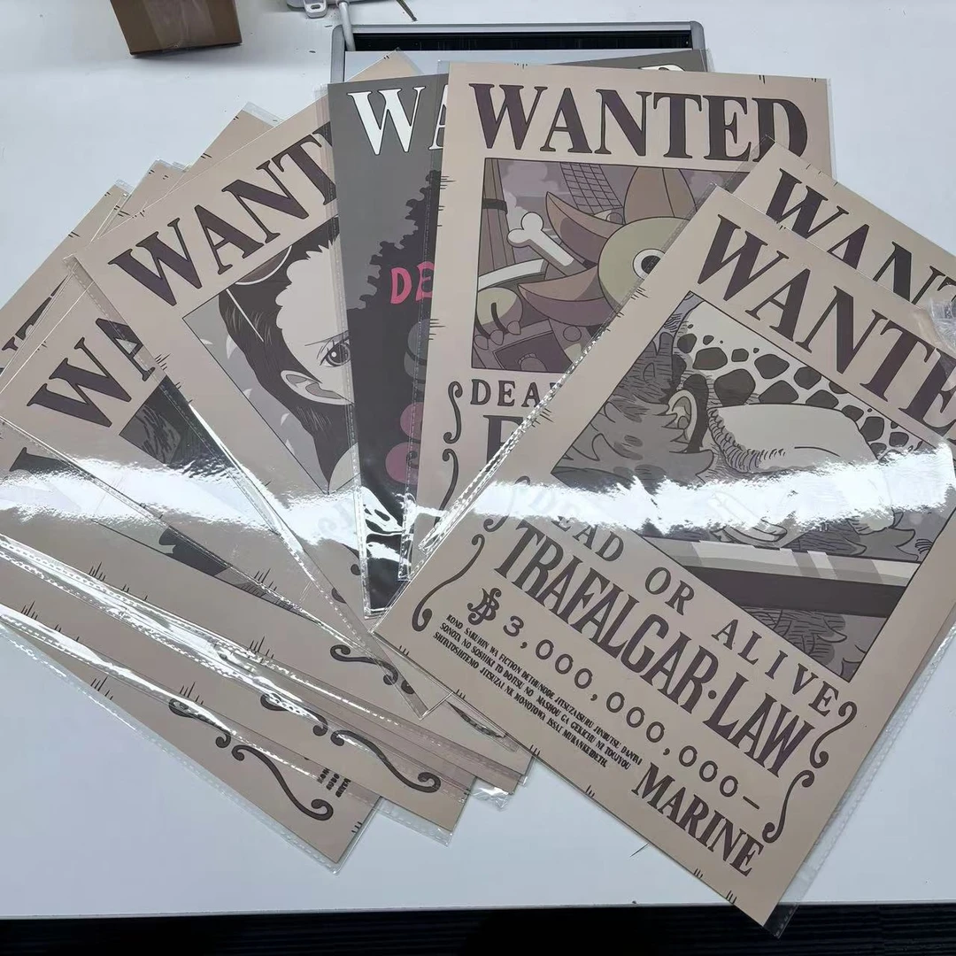 东映动画 海贼航海王通缉令海报 草帽海贼团悬赏令 动漫壁纸墙纸