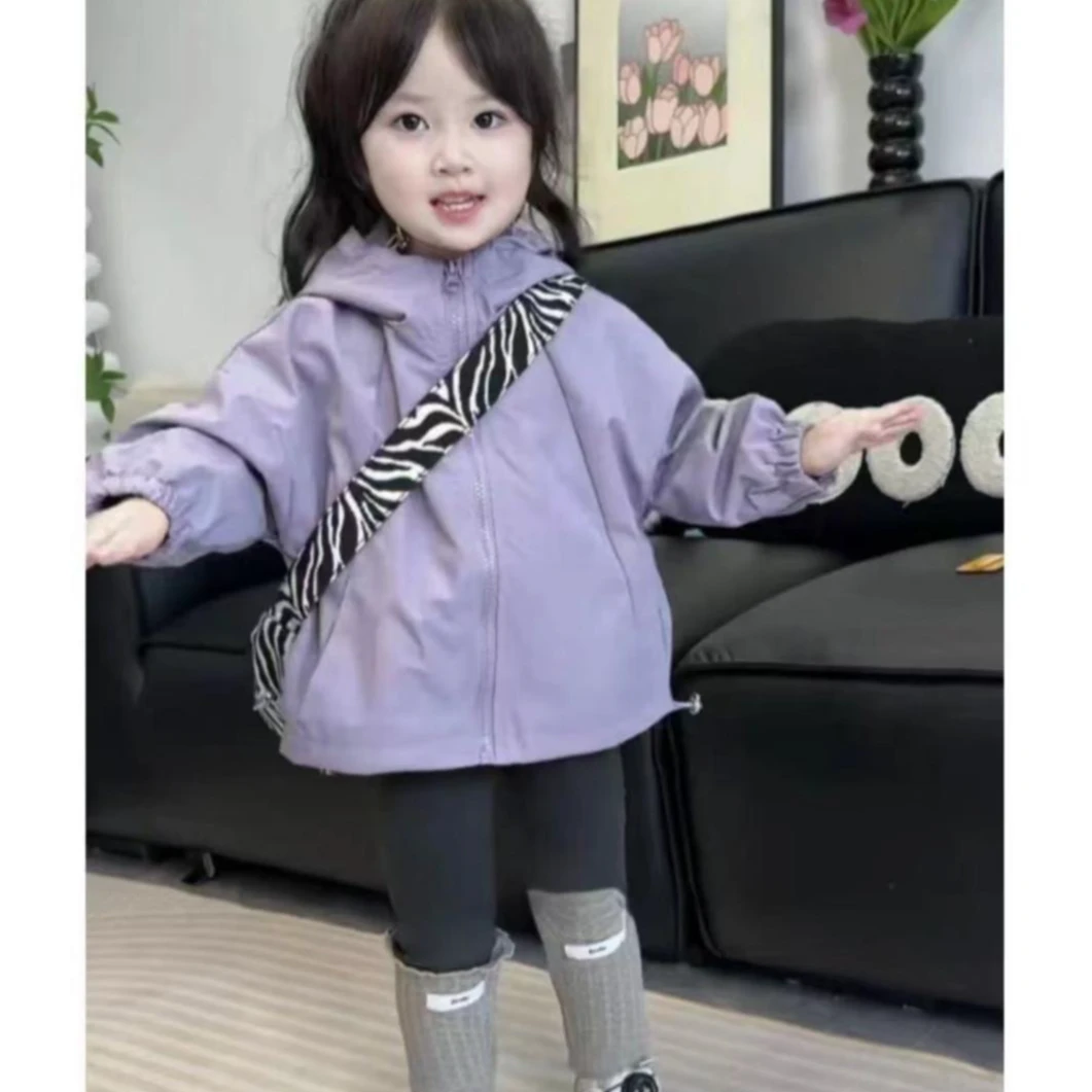 现货园子家 女童秋季冲锋衣外套女宝百搭打底裤