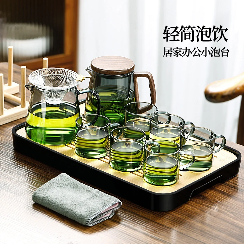 茶壶家用高硼硅玻璃客厅防烫耐高温泡茶壶功夫茶杯玻璃茶具套装