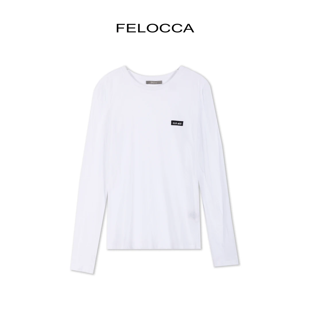 【FELOCCA】新款设计感宽松休闲百搭显瘦圆领外穿打底T恤上衣CC2376