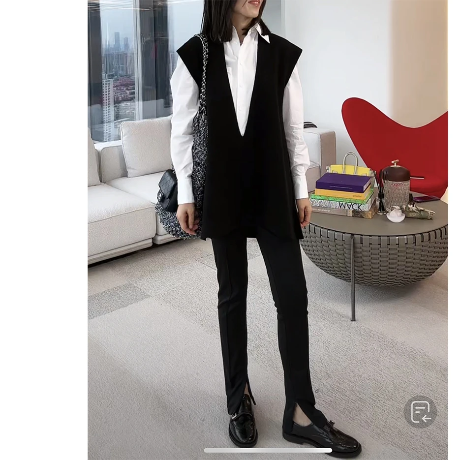 【FELOCCA】侧开叉弹力打底外穿显瘦西装裤CC1561