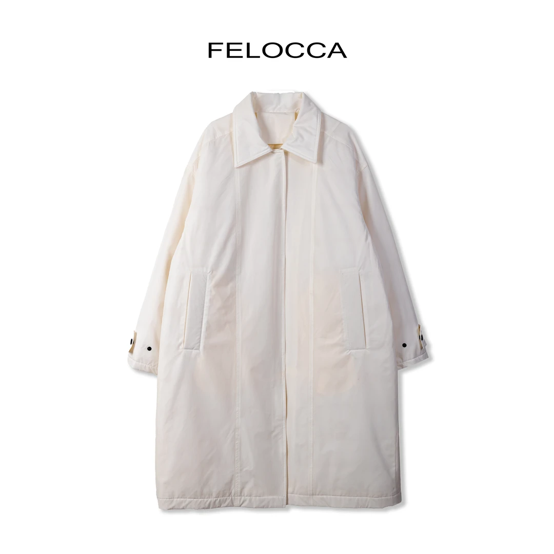 【FELOCCA】减龄羽绒服风衣外套女休闲小个子中长款大衣NYN-3751