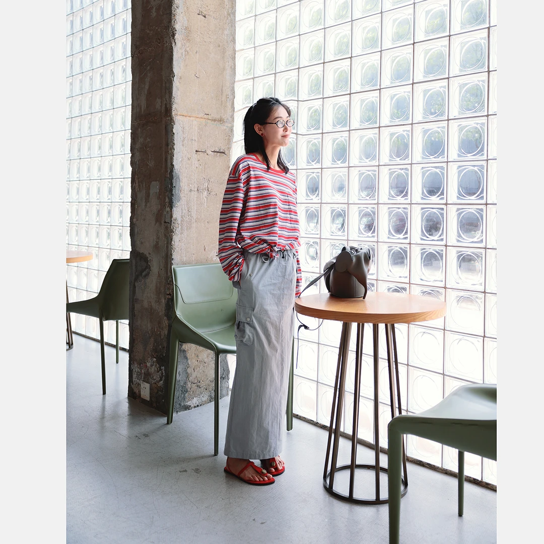 【FELOCCA】设计感抽绳工装时尚休闲半裙  CC2240