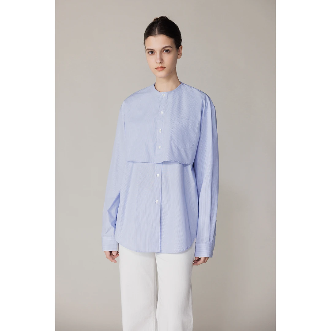 【FELOCCA】斗篷式拼接设计感衬衣衬衫 CC1928+1828