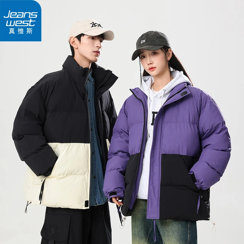 【真维斯】2024秋冬棉衣男女棉袄潮牌情侣短款面包服保暖棉服外套