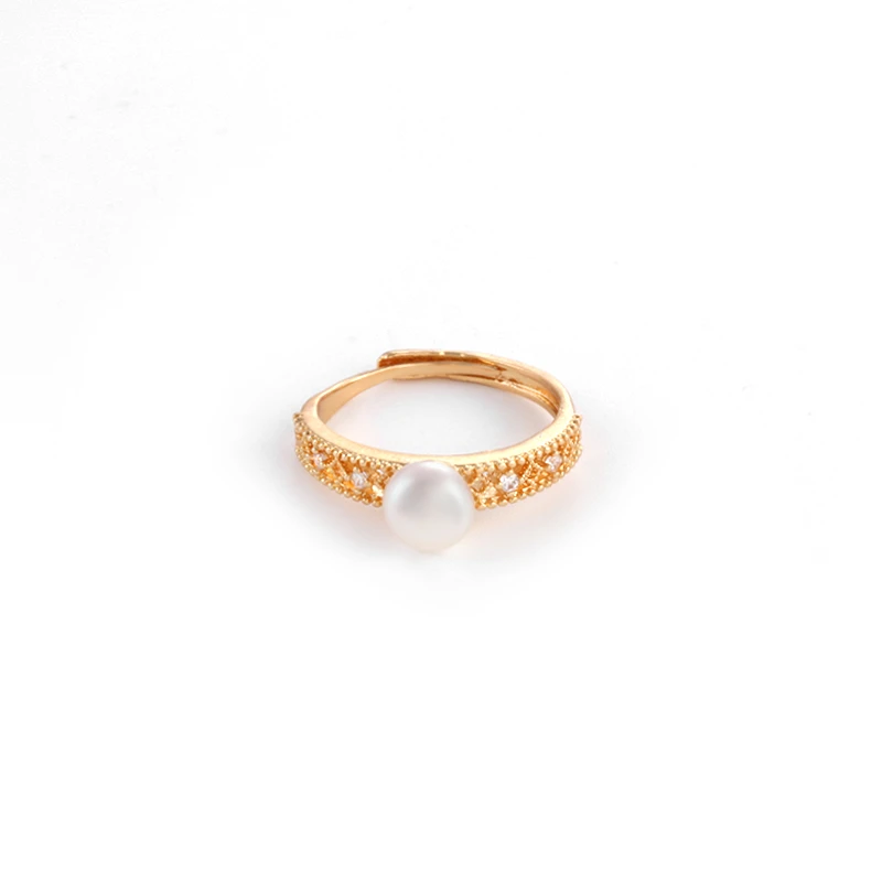 【KUSA专属】LX221-1天然淡水珍珠轻奢气质优雅戒指