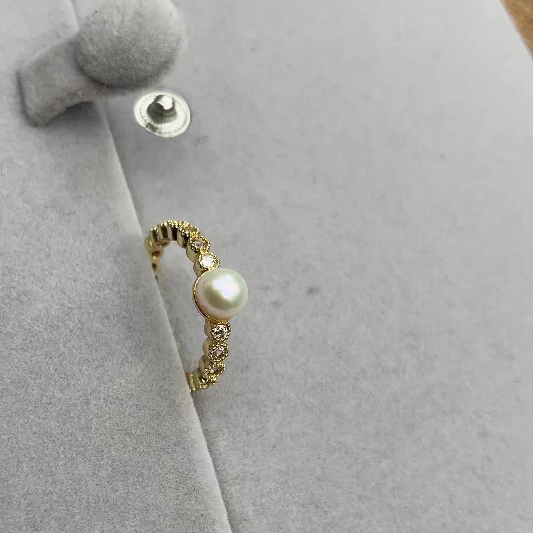 【KUSA专属】天然淡水珍珠气质时尚轻奢戒指LX256