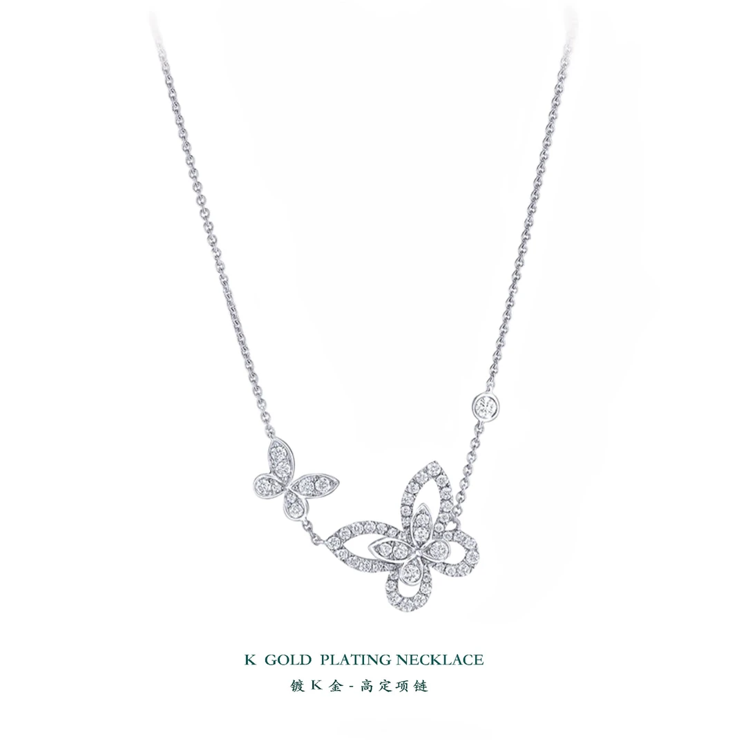 坠链均925银 高定蝴蝶项链G07