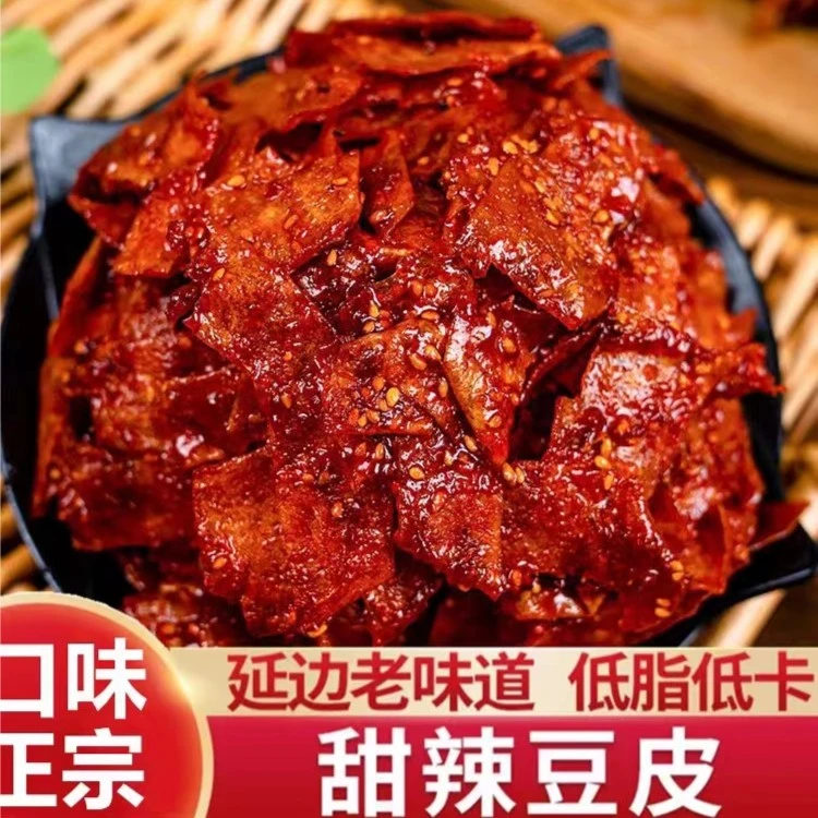 延边甜辣豆皮200g*4袋 朝鲜族拌豆皮 韩式咸菜甜辣味 人造肉