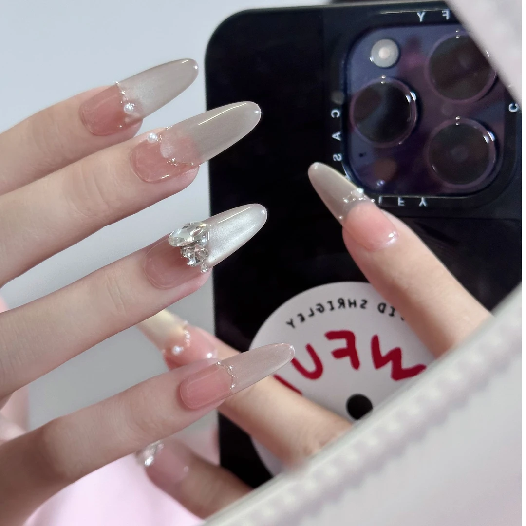 塞纳河畔-鎏光闪烁爆闪纯手工穿戴甲