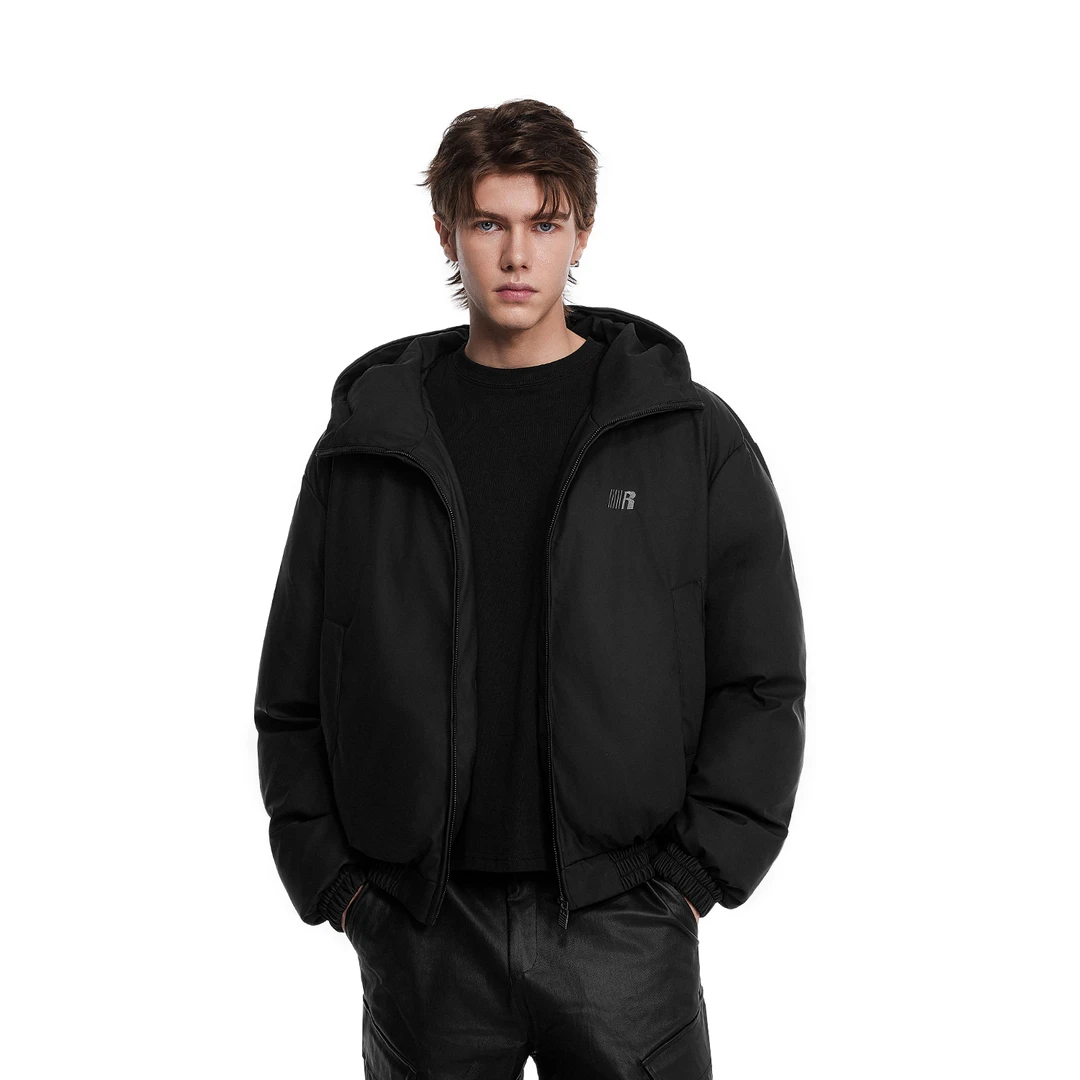 FDR官方店 皮料高领连帽棉服外套男女冬季加厚保暖情侣装防寒棉衣