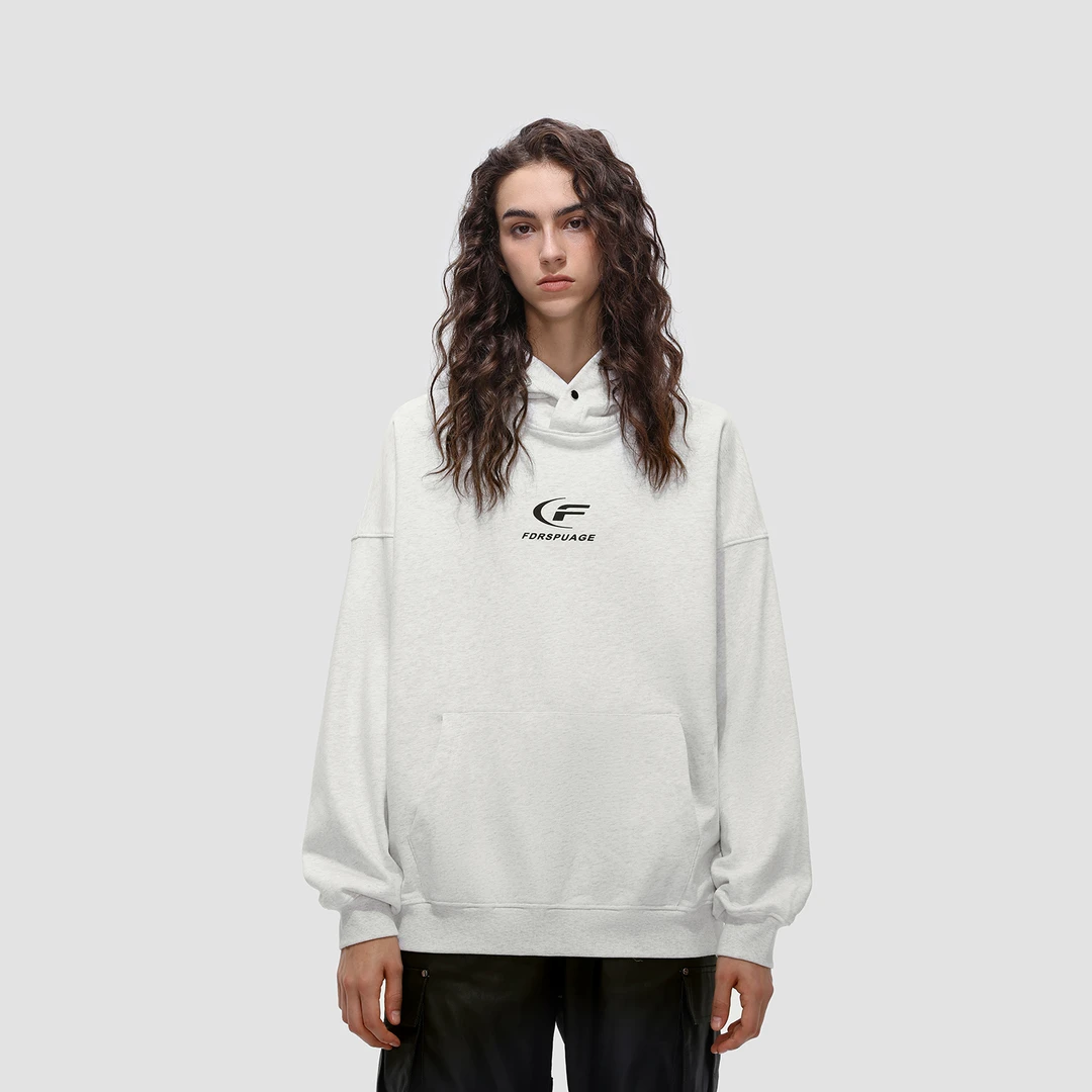 FDR原创国潮字母幻影印花连帽卫衣男女秋季重磅美式情侣上衣帽衫