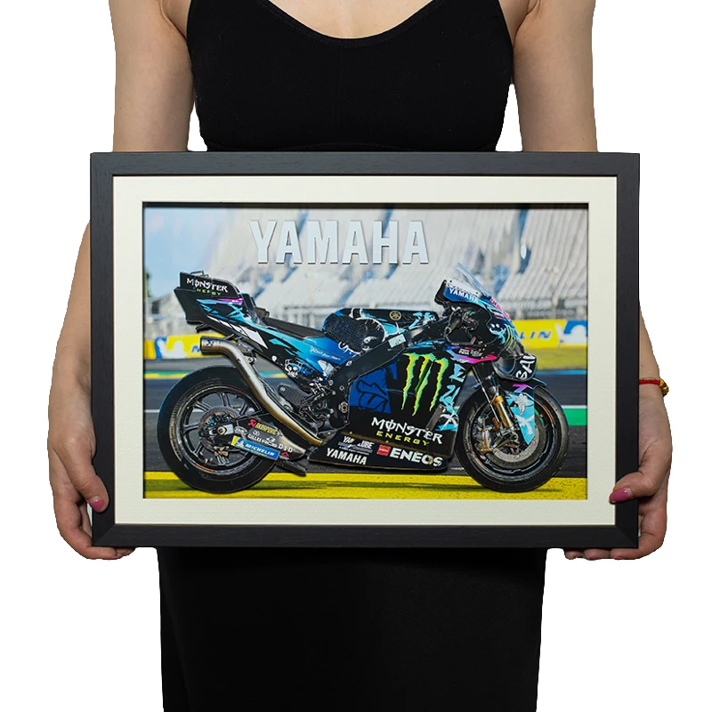 摩托车3d立体画雅马哈motogp裸眼3d立体装饰画立体画工艺