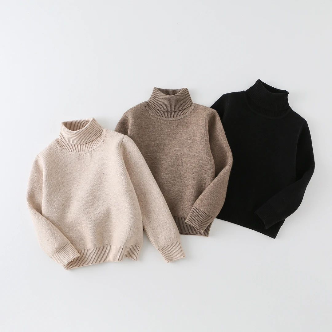 【三叁】儿童毛衣秋冬2024新款男童休闲百搭高领打底长袖AW882