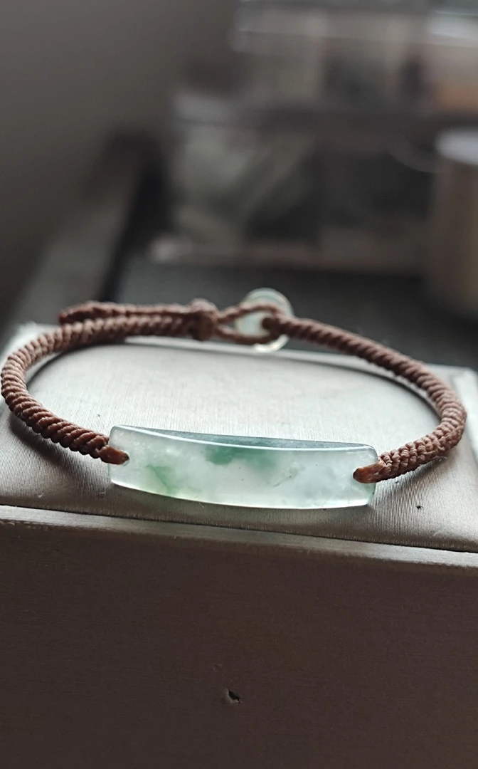 天然翡翠高冰莲花18.8/12.5/6.3南美蜡线精编款手腕14.5～15.5