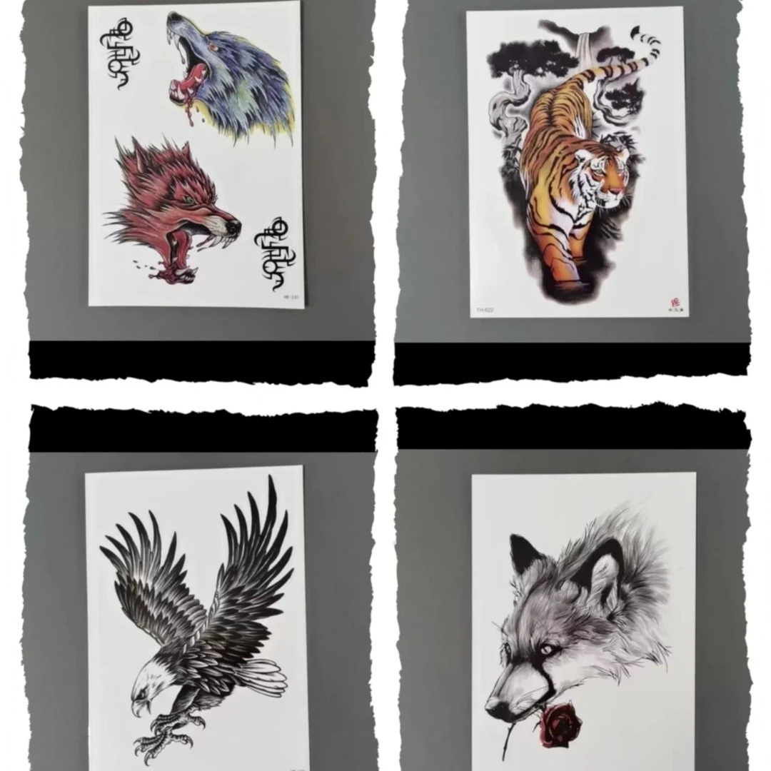 纹艾美创意时尚真纹身贴纸防水彩色半臂刺绣印刷