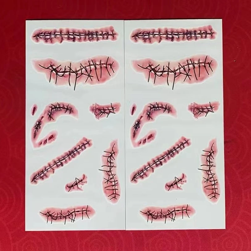 纹艾美仿真纹身贴纸搞怪装饰超逼真小清新少女风缝合纹身贴画