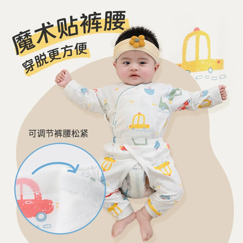 春夏秋百棉新生儿婴幼儿薄款婴儿衣婴童长袖可调