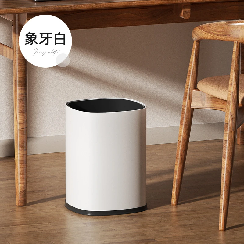 无盖压纹不锈钢垃圾桶家用客厅厨房卫生间宽口双层简约轻奢新品