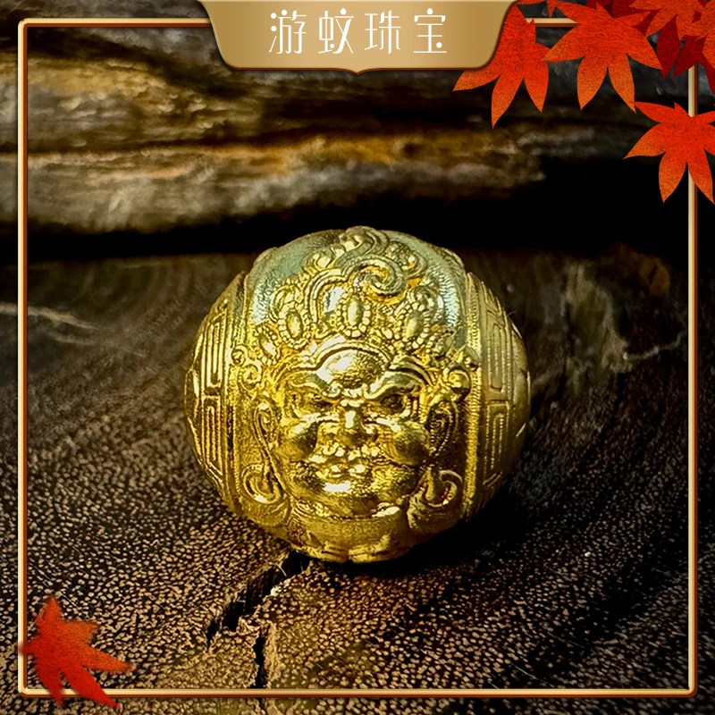 游蚊珠宝足金999黄金黄财神珠经典百搭男女款时尚转运珠黄金首