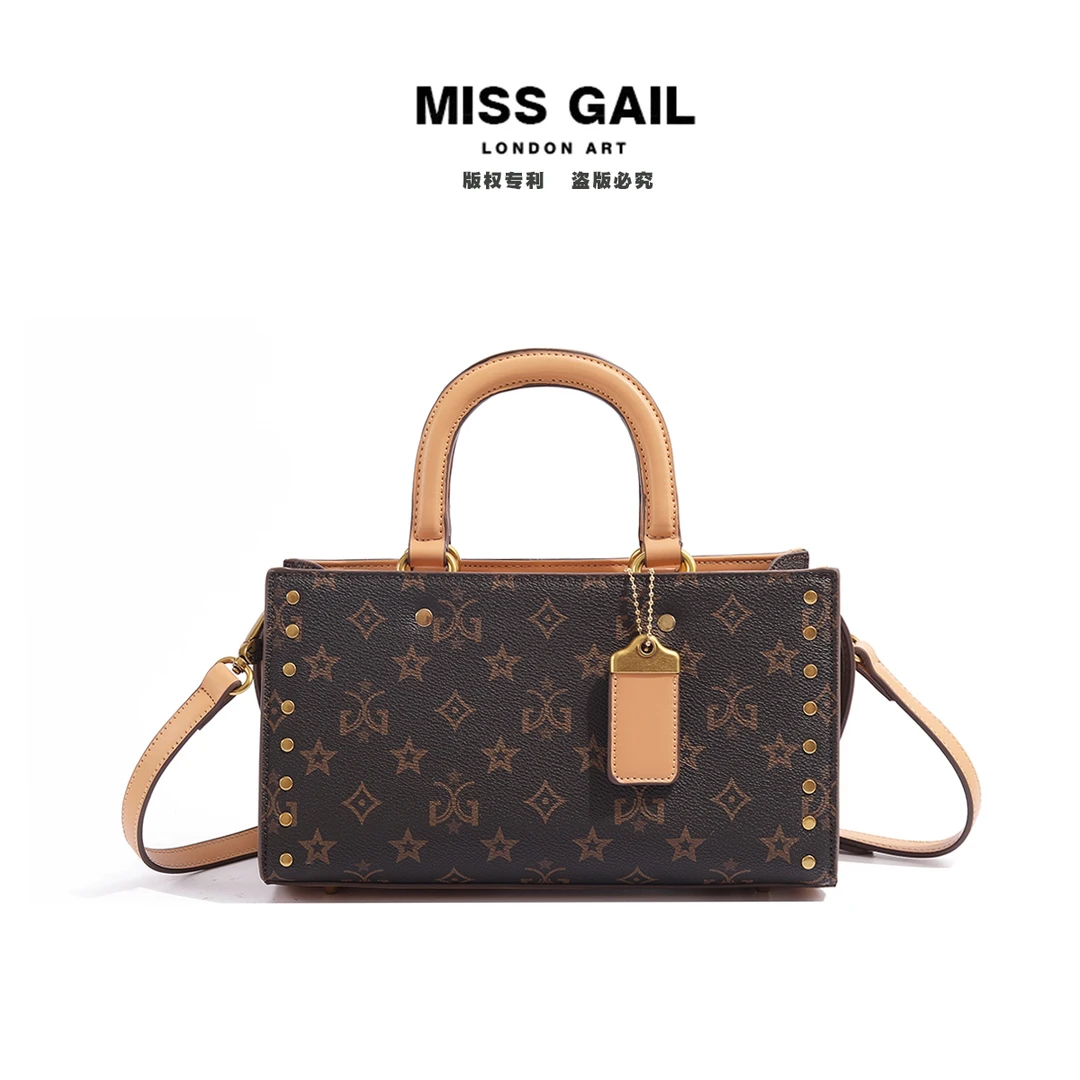 Miss Gail秋季新品时尚潮流手提斜挎包8065杏