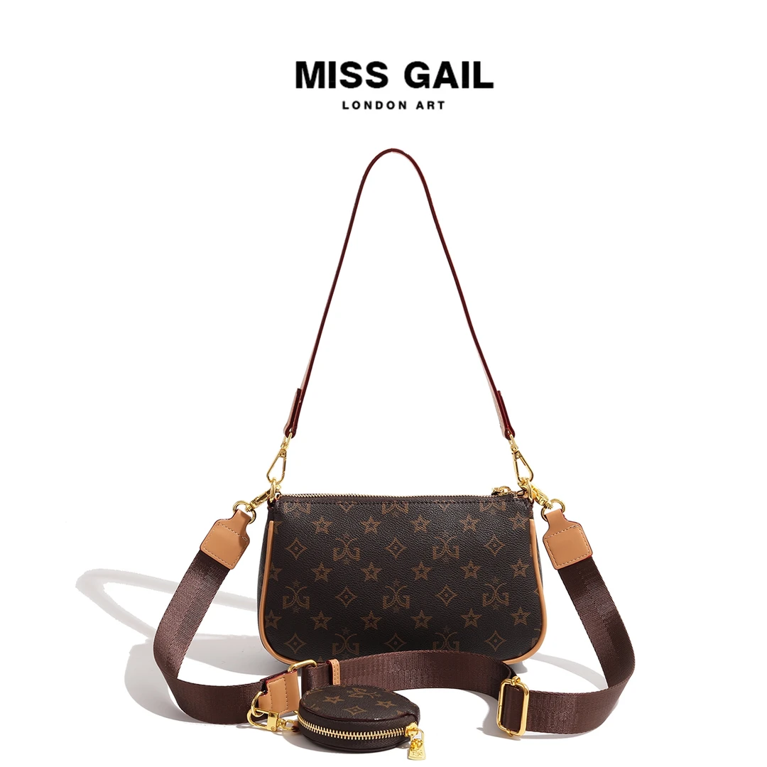 新款轻奢复古百搭斜挎包2002杏