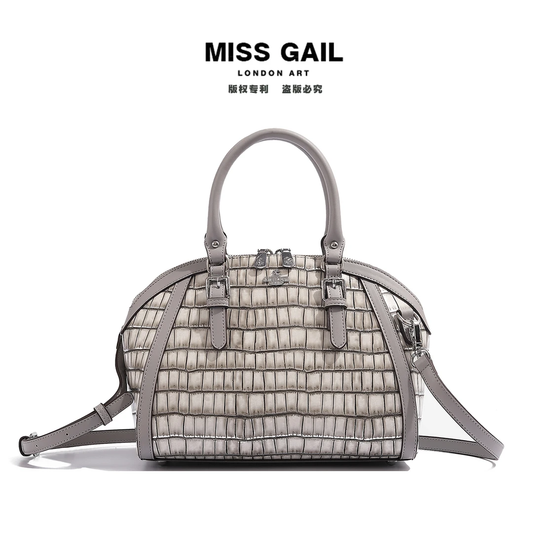 Miss Gail新款时尚潮流贝壳手提女包7004秋日石语