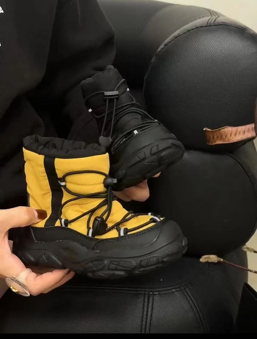 【haobaby童鞋】2024新品抽绳加绒防滑雪地靴062