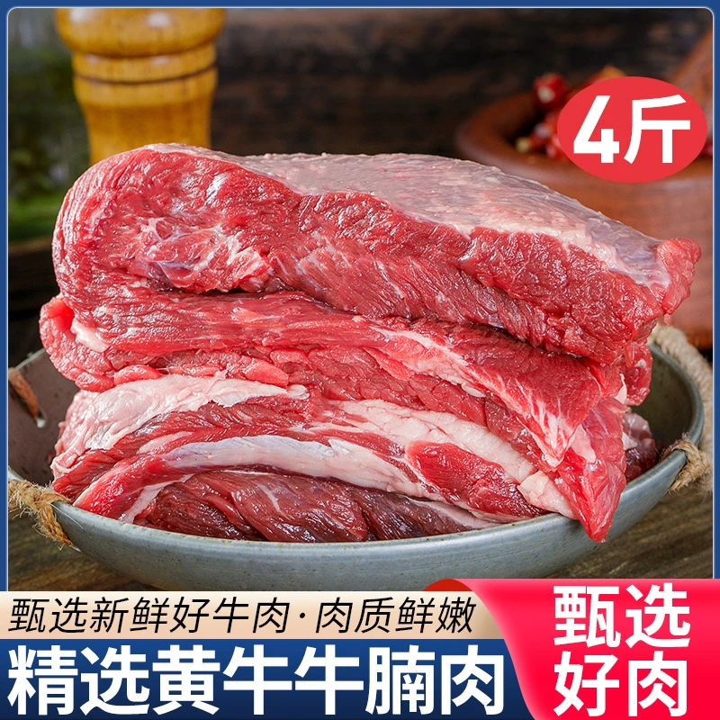 牛腩新鲜牛肉鲜嫩4斤生鲜冷冻红烧清炖牛腩肉牛肉生鲜1