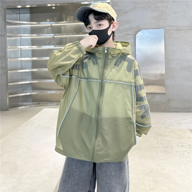 男童防晒衣夏季薄款透气儿童防晒服6-12岁男孩中大童夏装外套洋气