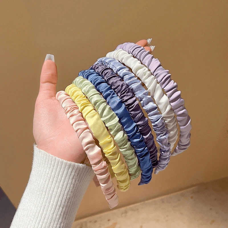 8个装褶皱气质发饰发箍百搭色系不伤仙女洗脸外出可爱初恋