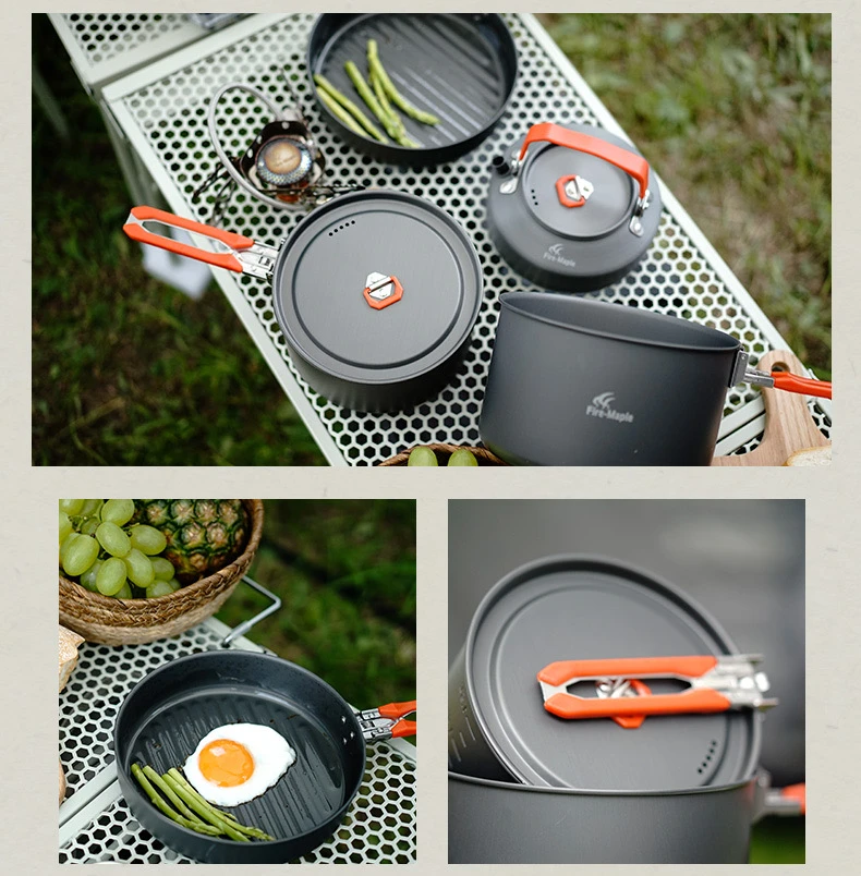 火枫盛宴4户外露营便携小型折叠手冲3-5人套锅野炊水壶野外便携式